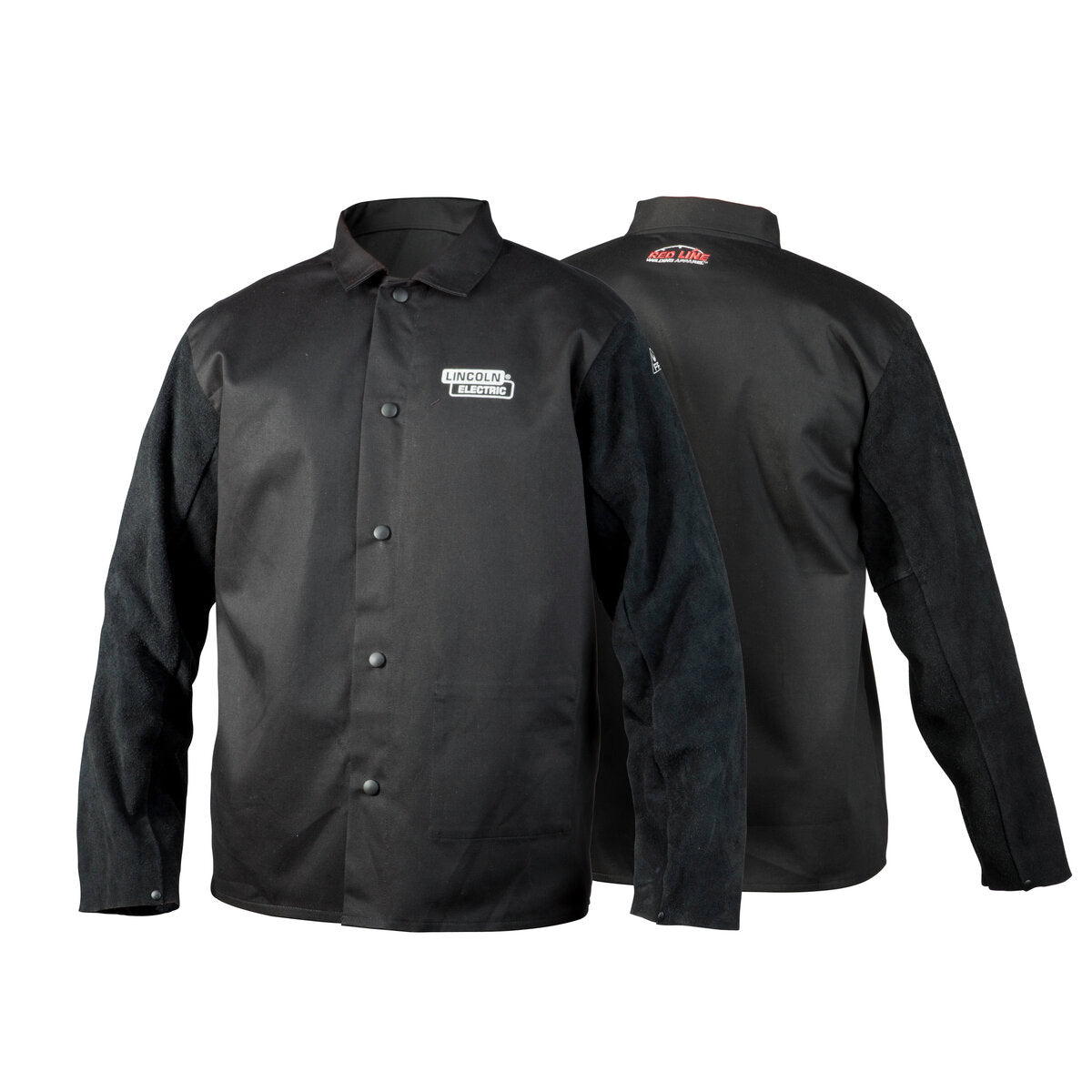 Traditional Split Leather-Sleeved Welding Jacket - Large
