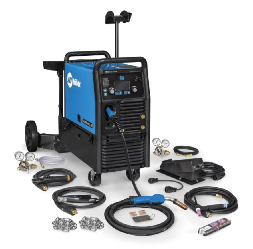 Miller Multimatic 235 Multiprocess Welder W/Dual Cylinder Cart And TIG Kit (951847)