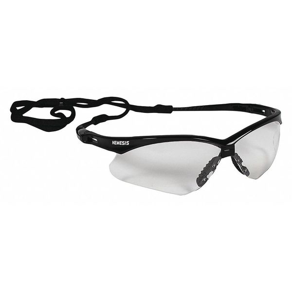 V30 Nemesis Safety Glasses Black Frame, Clear Scratch-Resistant Lens