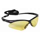 V30 Nemesis Safety Glasses Black Frame , Amber Scratch-Resistant Lens