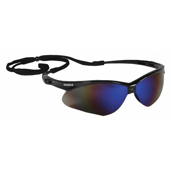 V30 Nemesis Safety Glasses Black Frame And Blue Scratch-Resistant Lens