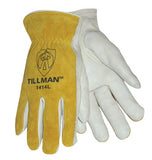 Tillman® 2X Pearl And Bourbon Split Grain/Top Grain Cowhide Unlined Drivers Gloves